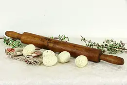 Antique Hand Carved Farmhouse Wooden Kitchen Rolling Pin #37230