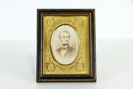 Presidential Antique Photograph Portrait, Abraham Lincoln, Gold Leaf, 5" #37449