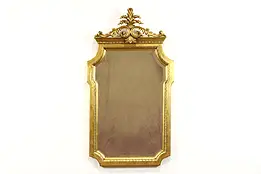 Italian Baroque Style Gold Vintage Beveled Wall Mirror, La Barge, 58 1/2" #38610