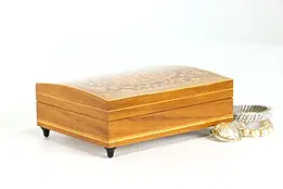 Italian Marquetry Vintage Music Box & Jewelry Chest, Lara's Theme, Reuge #38846