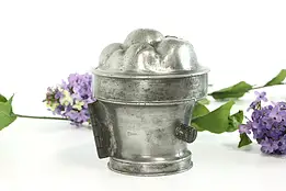 Pewter Antique Three Piece Fruit Basket Ice Cream or Chocolate Mold #38747