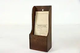 Salvage Antique Wall Pocket, Quilted Beech #38643