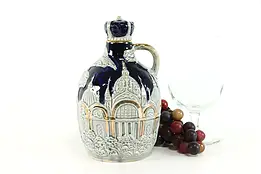 Ceramic Vintage Jug With Secret Compartment & Crown Stopper, Tilso Japan #38949