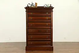 Victorian Eastlake Antique 1875 Walnut Side Lock Chest & Desk #31913