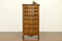 Oak Vintage Country French Semainier 7 Drawer Lingerie Chest, Widdicomb  #32411