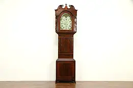 Georgian Antique English Mahogany Grandfather Tall Case Clock, Wiggan #32503
