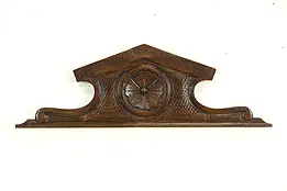 Italian Antique Architectural Salvage Walnut Carved Crest Fragment #32763