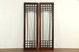 Pair of Arts & Crafts Antique Craftsman Architectural Salvage Doors A #32868