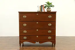 Sheraton to Empire Antique 1830 Walnut Chest or Dresser, Ohio #33036