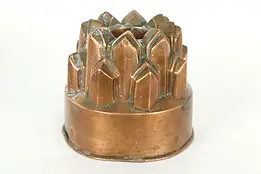 Copper Antique Farmhouse Aspic Ring Mold, Tin Lined #35314