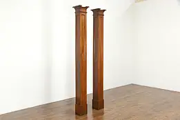 Oak Antique Architectural Salvage Square 91" Columns  #35748