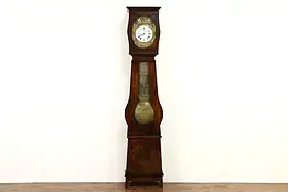 French Country Farmhouse Provincial Antique Tall Case Comtoise Clock #33724