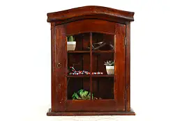 Tabletop or Wall Hanging Mahogany Vintage Display Cabinet, Medicine Chest #37262