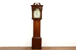 George IV Antique English 1820 Mahogany Tall Case Quartz Clock, Goodwill #34372