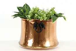 Copper Hand Dovetailed Antique Farmhouse Bucket Planter #37848