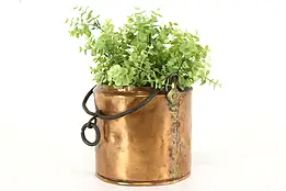 Copper Hand Dovetailed Antique Farmhouse Bucket Planter #37851