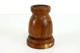 Chestnut Farmhouse Vintage Candle Holder, Signed EB Johnson, Cambridge KA #38312