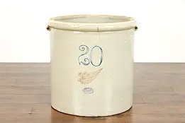 Stoneware 20 Gallon Red Wing Country Farmhouse Antique Crock #38547