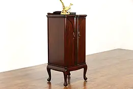 Mahogany Antique Art Nouveau Music Cabinet or Magazine Rack  #38880