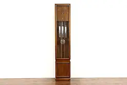 Midcentury Modern Vintage Walnut Tall Case Clock, Westminster Chime #36804