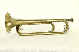 Brass Antique Military Bugle Horn, US Regulation, Bohemia #32952