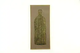 English Brass Rubbing Vintage Picture, Framed #33131