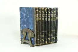 Art Nouveau Antique Adjustable Desktop Book Holder, Hand Painted Faces #33490