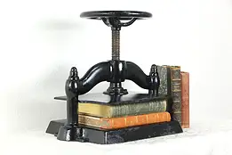 Victorian Antique Cast Iron Bookbinder 10 x 12 Book Press #34264