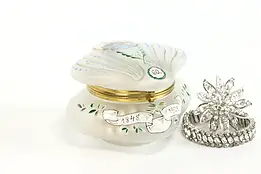 Etched Glass Antique Boudoir, Jewelry Box, Austrian Emperor Franz Joseph #37875