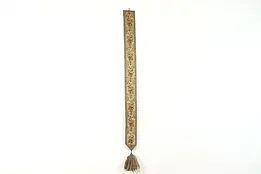 Servant Bell Pull, Vintage Hand Stitched Needlepoint & Tassel #37338