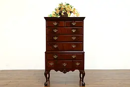 Traditional Georgian Mahogany Vintage Highboy, Tall Chest on Chest #37547