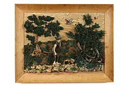 Tramp Folk Art Vintage Farmhouse Hunting Primitive Country Tableau Scene  #39274