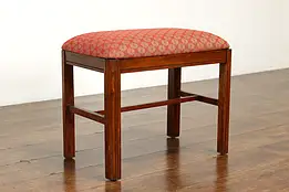 Art Deco Period Vintage Vanity or Hall Bench, New Upholstery #39967