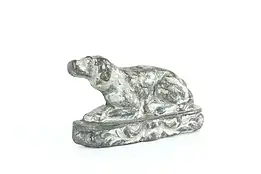 Victorian Antique Cast Lead Labrador Dog Door Stop, Pewter Finish #40545