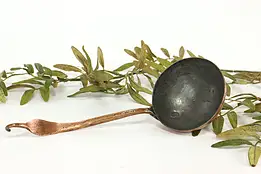 Farmhouse Vintage Small Copper Ladle or Dipper, Hanging Hook #40613