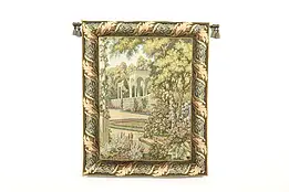 Renaissance Palace Garden Vintage French Tapestry, Hanging Rod #40369