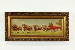 Budweiser Clydesdale Antique Advertisement Print, Modern Frame 29.5" #40430