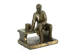 President Lincoln on Bench Antique Statue #40753