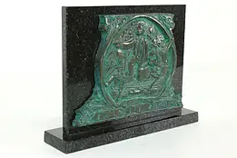 Bronze Vintage One Dollar Washington Sculpture, Granite Base #40811