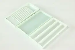 Set of Three Antique Milk Glass Dental Trays #41107