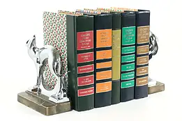 Pair of Art Deco Vintage Greyhound Dog Bookends, Frankart #41129