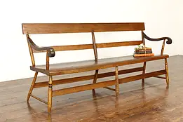 Farmhouse Cherry Antique Railroad, Hall, Deacon or Porch Bench #40577