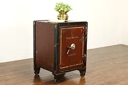 Victorian Antique Industrial Salvage Combination Lock Iron Safe, Cary #40638