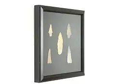 Native American Indian Antique Stone Points in Shadowbox #41000