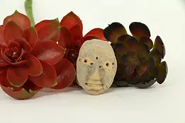 Pre-Columbian Mayan Style Miniature Terracotta Red Clay Head Age Unknown #41799