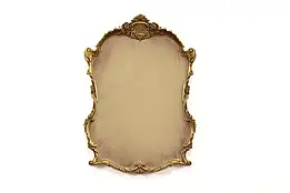 French Design Antique Hand Carved Birch & Painted Wall Hanging Mirror #41717