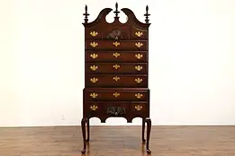 Georgian Traditional Vintage Mahogany Highboy Tall Chest on Chest, Kindel #41974