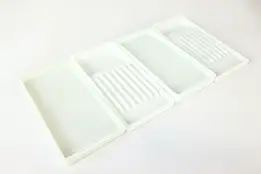 Set of Four Antique Milk Glass Dental Trays, Two Rivers WI #42241