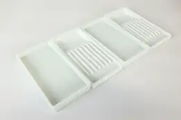 Set of Four Antique Milk Glass Dental Trays, Two Rivers WI #42242