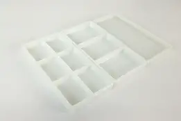 Set of Three Antique Milk Glass Dental Trays, Two Rivers WI #42237